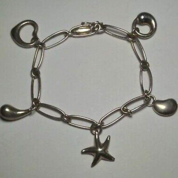 Vintage Tiffany & Co. Elsa Peretti 925 Sterling Charm Bracelet French Clasp 7" - Picture 5 of 5